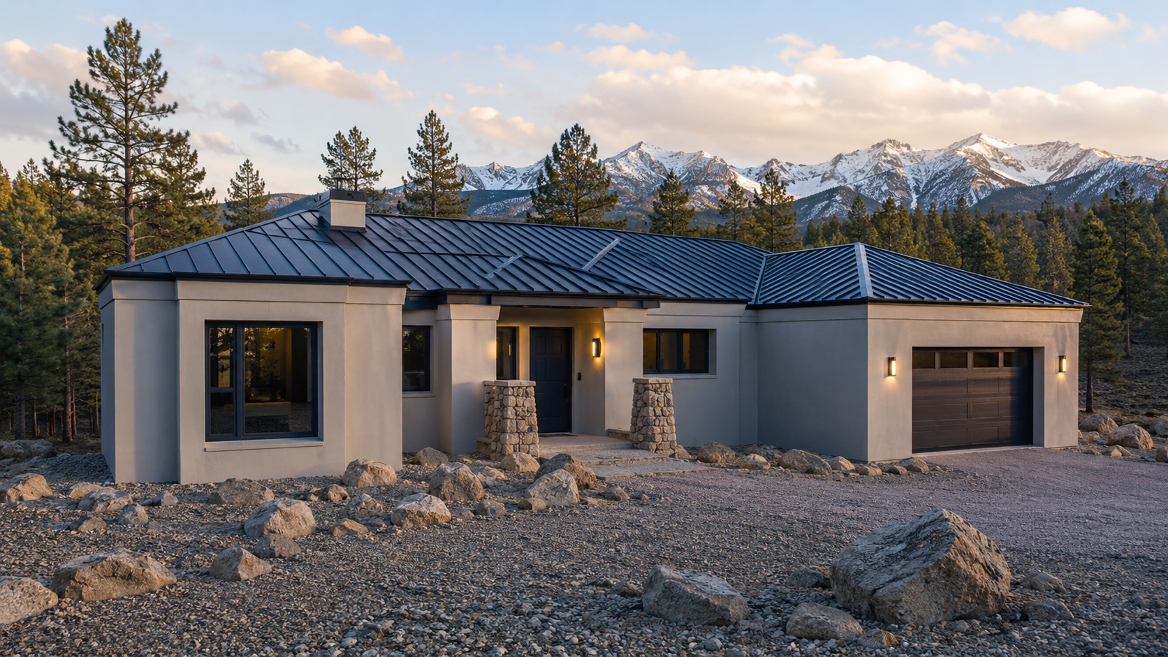 Finished ICF custom home in the Colorado mountains
